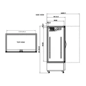 Valpro VP2F-48M 54" 2 Glass Door Freezer Merchandiser in White, 48 cu. ft. 3 image