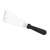 American Metalcraft PSFSP Fish Spatula, 6-1/2" x 2-7/8" Slotted Steel Blade, Black Plastic Handle 1 image