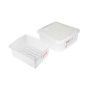 Carlisle 01260 Defrost Box, 37 Qt (9 Gal), 20-7/8" x 15-5/8" x 8-7/8", White HDPE, NSF, 194°F--40°F 1 image