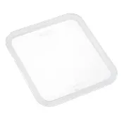 Carlisle 91815 GN 1/2 Square Silicone Lid, Clear Airtight Stackable, -40°F to 392°F, HACCP Compliant 1 image
