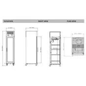 Infrico USA IRR-AGN300CR 19" 1-Section Reach-In Refrigerator w/ Glass Door, 12 cu. ft. 2 image