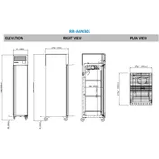 Infrico USA IRR-AGN301 19" 1-Section Reach-In Refrigerator w/ Solid Door, 12 cu. ft. 2 image