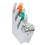 Dispense-Rite LID-4WT-WS Lid & Straw Organizer, Four Sections, 19-7/8"H x 5-14"W x 20-3/4"D, White 1 image