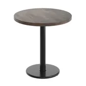 Flash Furniture GSF-RD30-DKBRN-TR18-GG 30in Round Beech Wood Butcher Block Table Top, Dark Brown, 29.5in H 1 image