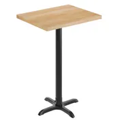 Flash Furniture GSF-REC2430-NAT-T2222B-GG 24x30 Rectangular Beech Wood Table Top, Natural Finish, Bar Height 1 image