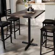 Flash Furniture GSF-REC3048-DKBRN-T2230B-GG 30x48 Rectangular Butcher Block Wood Table Top, Dark Brown, 42H 2 image