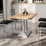 Flash Furniture GSF-REC3048-NAT-TB002S-GG 30x48 Natural Beech Wood Butcher Block Rectangular Restaurant Table Top 2 image