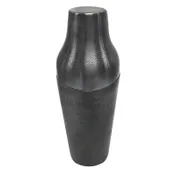 TableCraft 10904 Cocktail Shaker, 20oz 2-Piece, 3-3/4"x3-3/4"x7", 18/8 Stainless Steel, Black 1 image