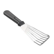 TableCraft Products 10942 - Stainless Steel Fish Turner, 6" x 2-7/8" x 5/8", Black Handle, Dishwasher Safe 1 image