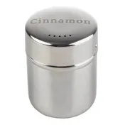 TableCraft Products 11050 - 6 oz. Cinnamon Stainless Steel Cheese Shaker, Silver Lid, Dishwasher-Safe 1 image