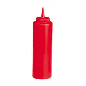 TableCraft 112K-1 Squeeze Bottle - 12oz Red Polyethylene, Cone Tip, Dishwasher Safe, PerfectFlex 1 image