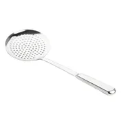 TableCraft 11637 Skimmer - 14.5" x 4.25" x 1.75", 4" Bowl, Stainless Steel, Perforated Round Handle 1 image