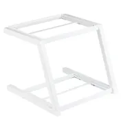 TableCraft 11795 - 2-Tier White Powder-Coated Steel Display Stand, 15.25"W x 15.25"D x 13"H 1 image