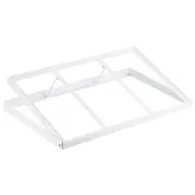 TableCraft 11798 Tiered Display Stand - 22"W x 13.5"D x 4.5"H, 1-2 Tier, Powder Coated Steel, White 1 image