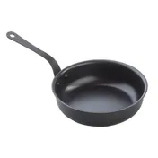 TableCraft 12091 Mini Fry Pan, 22 oz., 10.25" x 6.25" x 3.7", Round, Black Handle, Non-Stick Steel 1 image