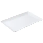 TableCraft Products 12284 - Sierra White Melamine Rectangular Platter, 21"W x 13"D x 1.25"H 1 image