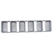 TableCraft 12489 5-Compartment Loaf Pan, 26" x 10" x 2.75", 52 oz, Alum Steel, Silicone Glazed 1 image