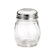 TableCraft 1260 Cheese Shaker, 6 oz., Perforated Top, 18/8 Stainless Steel, Metal Lid - 36/Case 1 image