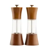 TableCraft 12856 Salt & Pepper Mill Set, 2-1/2" dia., 7" H, 2.5 oz., Acacia Rubberwood, 2-Set - 2/Set 1 image