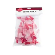 TableCraft 149A Liquor Pourer - 1-1/4 oz, Red Spout, No Collar, BPA-Free Plastic, Hand Wash Only, 1 Dozen 2 image