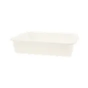 TableCraft 1529N Food Storage Box, 21-1/2" x 15-3/4" x 5", White HDPE, Dishwasher Safe, NSF, USA 1 image