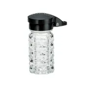TableCraft Products 163MPBK - Glass Shaker, 1-1/2 oz, 1-9/16" Dia x 3-9/16" H, Black ABS Top 1 image
