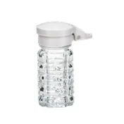 TableCraft 163MPW Salt Pepper Shaker - 1-Ounce, 1-9/16" Dia x 3-9/16" H, Glass Jar, ABS White Top 1 image
