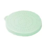 TableCraft 166BT - 10 oz Green Poly Dredge Lid for Fine Ground Spices, Snap-Tight Perforated Top 1 image