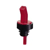 TableCraft 295R Red Liquor Pourer, Free-Flow, Collared Spout, BPA-Free Plastic, Hand Wash Only, 12/Bag 1 image