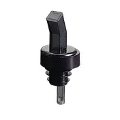 TableCraft 295X Liquor Pourer - Free Flow, BPA-Free Plastic, Black Spout, Collar, Smoke, Hand Wash Only, 12/Pack 1 image