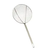 TableCraft Products 3306 Skimmer, 6" dia. bowl, 19"L, Nickel Plated, Round Square Mesh 1 image