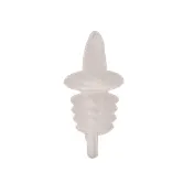 TableCraft 35C Free Flow Liquor Pourer, Clear Plastic, Collarless, BPA-Free, 12/Bag, Hand Wash Only 1 image