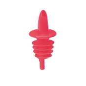 TableCraft Products 35R - Red Free Flow Liquor Pourer, Plastic, No Collar, Economy, Hand Wash Only, 12/Bag 1 image