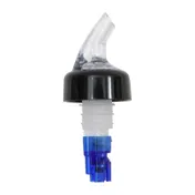 TableCraft Products 4244A Liquor Pourer - 7/8 oz Capacity, Clear Spout with Black Collar, Plastic, Sold in Dozen Packs 1 image