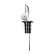 TableCraft 597P Liquor Pourer - Weighted Flip Cap, Free Flow Design, Stainless Steel, Silver Spout, BPA-Free 1 image