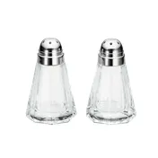TableCraft 80S&P-2 Salt Pepper Shaker, 1 oz, 1-3/4" x 3-1/8" H, Glass Jar, Chrome Top, 2 Dozen 1 image