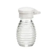 TableCraft BH2MPW Salt/Pepper Shaker, 2 oz, 2-1/16" x 3-15/16" H, Glass Jar, ABS White Flip Top 1 image