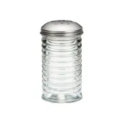 TableCraft BH8800 Beehive Cheese Shaker, 12-22 oz Clear Glass Jar, Steel Metal Lid, No Handle 1 image