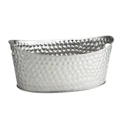 TableCraft BT2013 Bali Collection Beverage Tub, 4-Gallon Oval Stainless Steel, 20.5"x13.5"x8.75" 1 image