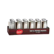 TableCraft C156-12 Salt Pepper Shaker, 3 Oz, 2-1/8" Dia x 4-5/8" H, Glass Jar, Steel Top - 12/Pack 1 image