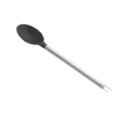 TableCraft Products CW400 - 13"-14" Serving Spoon, Insulated Black Silicone Head, Stainless Handle 1 image