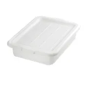 TableCraft Products F1529 Freezer Storage Box, 21" x 16" x 5", HDPE, White, NSF Certified 1 image
