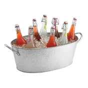 TableCraft GT2313 Beverage Tub - 4-2/5 Gal, 22.75" x 13.25" x 7.5", Oval, Galvanized Steel 2 image