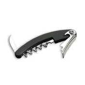 TableCraft Products H1230C Waiter's Corkscrew, Black Rubber Handle, Metal Blade, Twist & Pull Opener 1 image