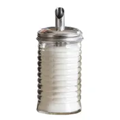TableCraft HBH860 Beehive Sugar Pourer, 12 Oz, 6-5/8" Height, Clear Glass with Stainless Steel Spout 1 image