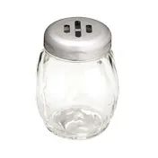 TableCraft P260SLCH Cheese & Spice Shaker, 6-9 oz. Polycarbonate Jar, Chrome Slotted Top, Silver Lid 1 image