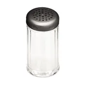 TableCraft P800BK Cheese Shaker, 12-oz, 3-1/16" Dia x 5-5/8" H, Polycarbonate, Black Perforated Top 1 image