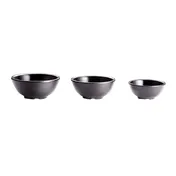 TableCraft RAM3RBK - 3oz Black Melamine Ramekin, Ribbed, Round, 158°F Safe, Dishwasher-Ready 1 image