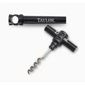 Taylor Precision W4030FS Pocket Corkscrew - Black Metal Handle, Twist-Pull, 5-Turn, Safety Case 1 image