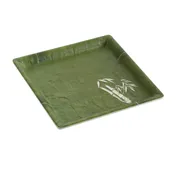 Yanco BA-108 - Bamboo Style Square Plate, 8" x 8", Melamine, Dishwasher Safe - Dozen 1 image